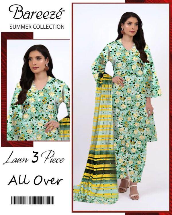 Sapphire x Bareeze Digital Lawn – Exclusive 3PC Elegance - Image 7