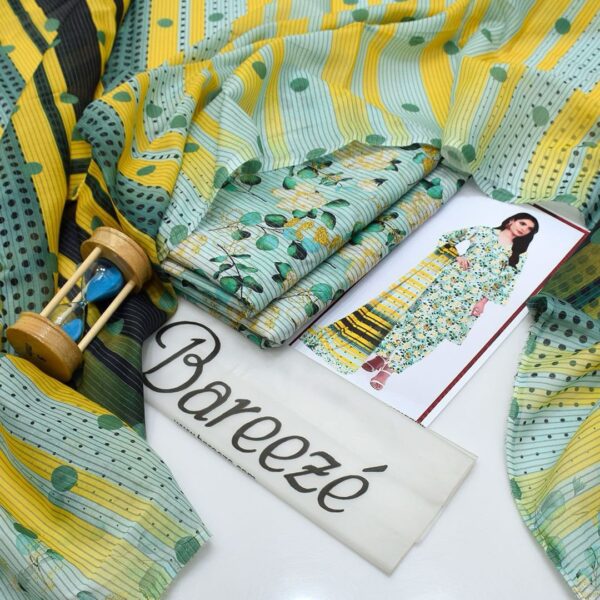 Sapphire x Bareeze Digital Lawn – Exclusive 3PC Elegance - Image 13