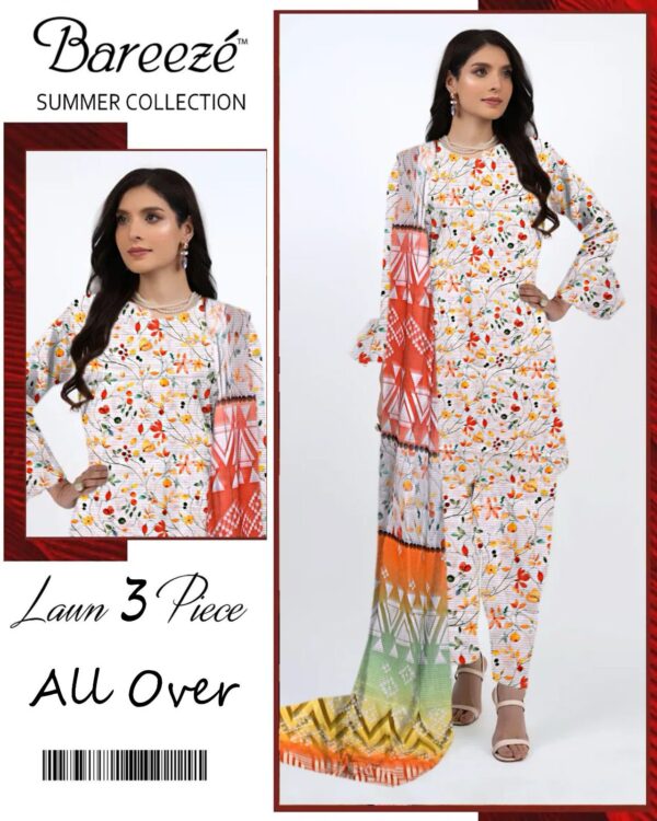 Sapphire x Bareeze Digital Lawn – Exclusive 3PC Elegance - Image 15