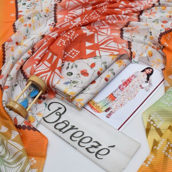 Sapphire x Bareeze Digital Lawn – Exclusive 3PC Elegance - Image 5