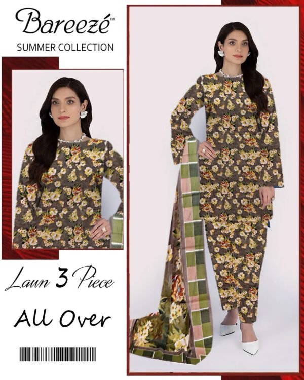 Sapphire x Bareeze Digital Lawn – Exclusive 3PC Elegance - Image 6