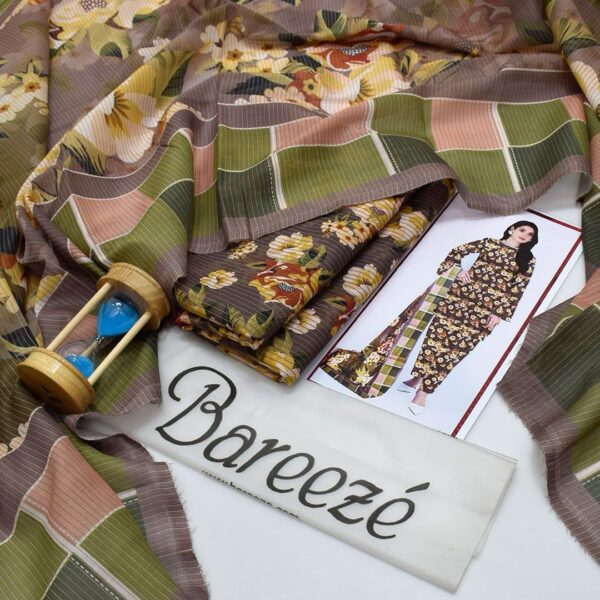 Sapphire x Bareeze Digital Lawn – Exclusive 3PC Elegance - Image 4