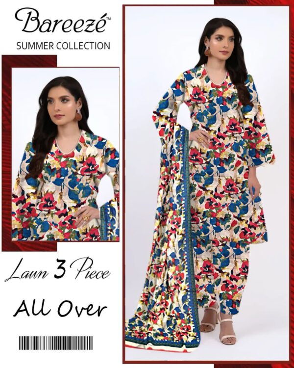 Sapphire x Bareeze Digital Lawn – Exclusive 3PC Elegance - Image 9