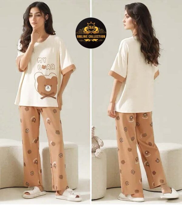 Sleep in Style with Our Printed Jersey Night Suit Collection