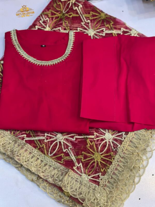 Elegant Silk Ensemble with Intricate Embroidery – Limited Edition - Image 5