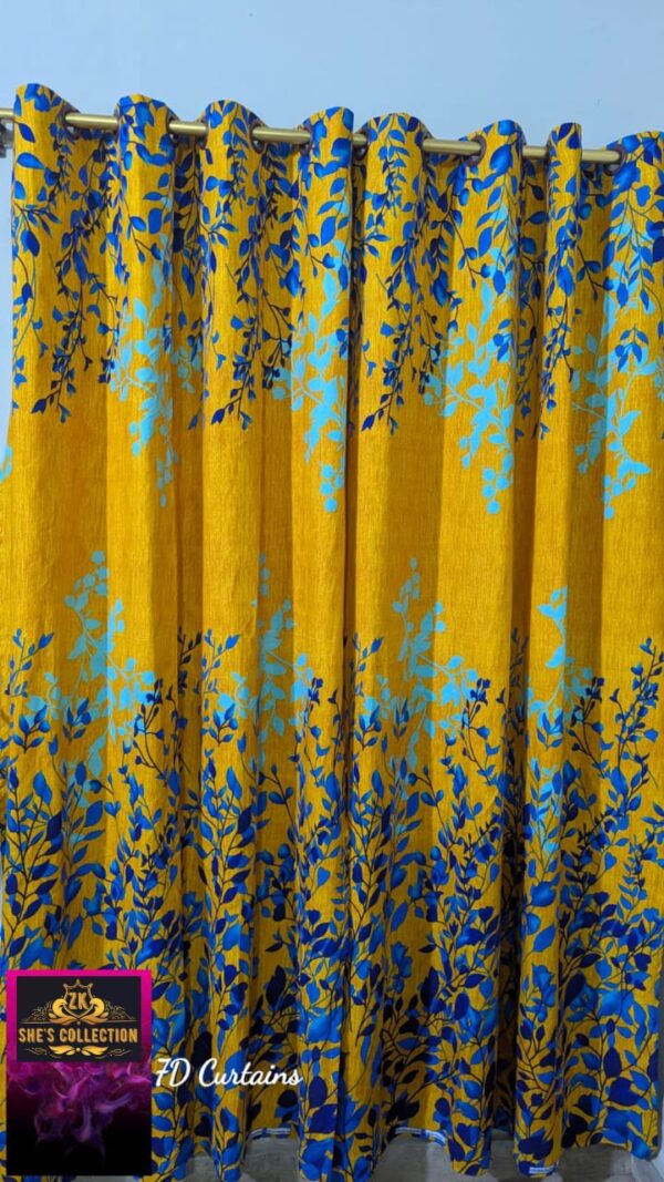 Add a Touch of Luxury with 5D Crystal Cotton Satin Curtain Set - Image 6