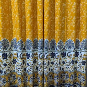 Add a Touch of Luxury with 5D Crystal Cotton Satin Curtain Set