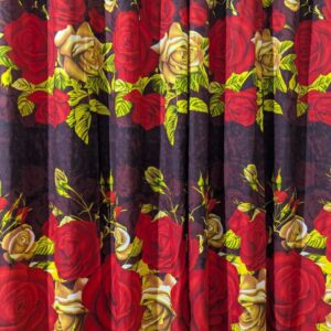 Add a Touch of Luxury with 5D Crystal Cotton Satin Curtain Set 11