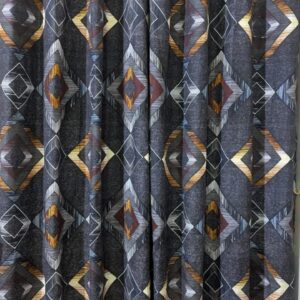 Add a Touch of Luxury with 5D Crystal Cotton Satin Curtain Set 3