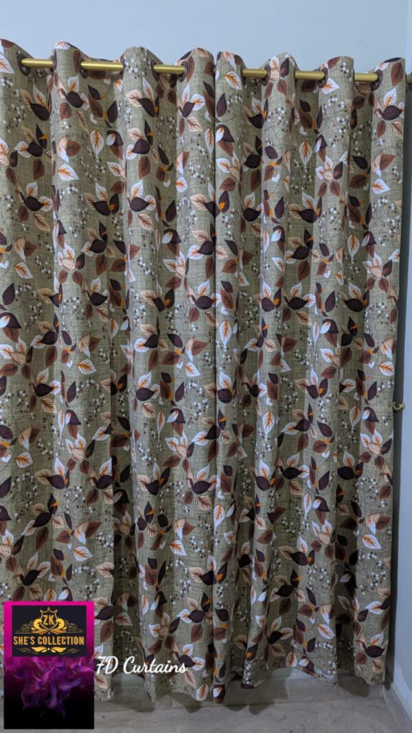 Add a Touch of Luxury with 5D Crystal Cotton Satin Curtain Set - Image 7