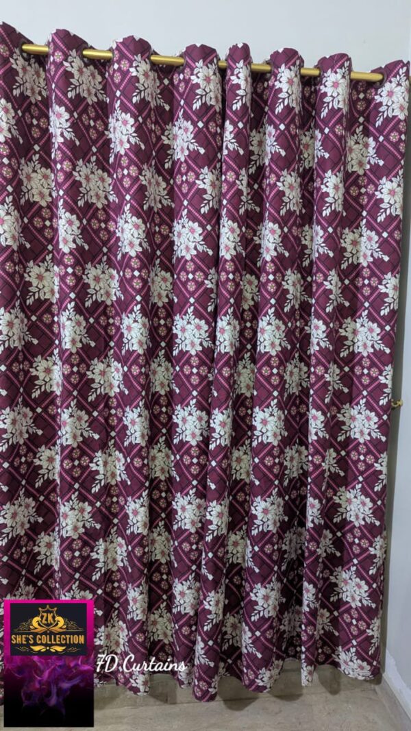 Add a Touch of Luxury with 5D Crystal Cotton Satin Curtain Set - Image 5