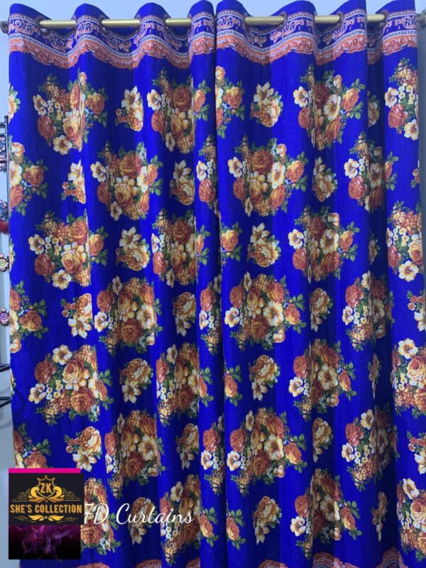 Add a Touch of Luxury with 5D Crystal Cotton Satin Curtain Set - Image 12
