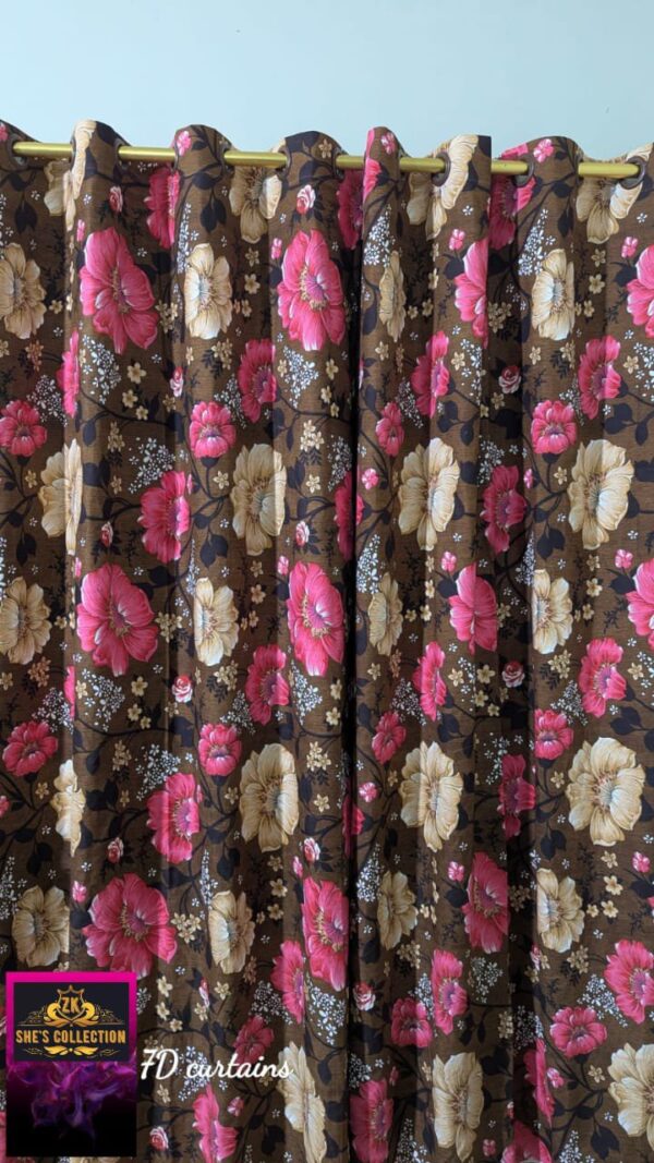 Add a Touch of Luxury with 5D Crystal Cotton Satin Curtain Set - Image 4