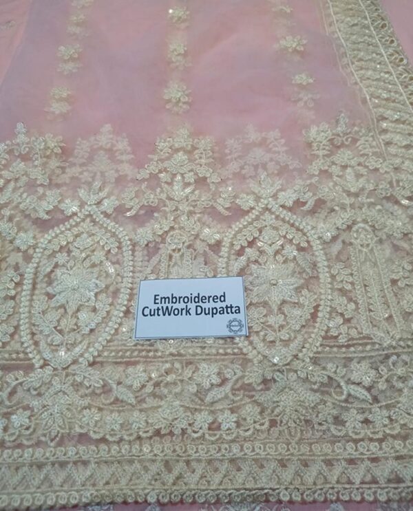 Step Into Elegance with Faiza Saqlain Luxe Lawn Ensemble - Image 4