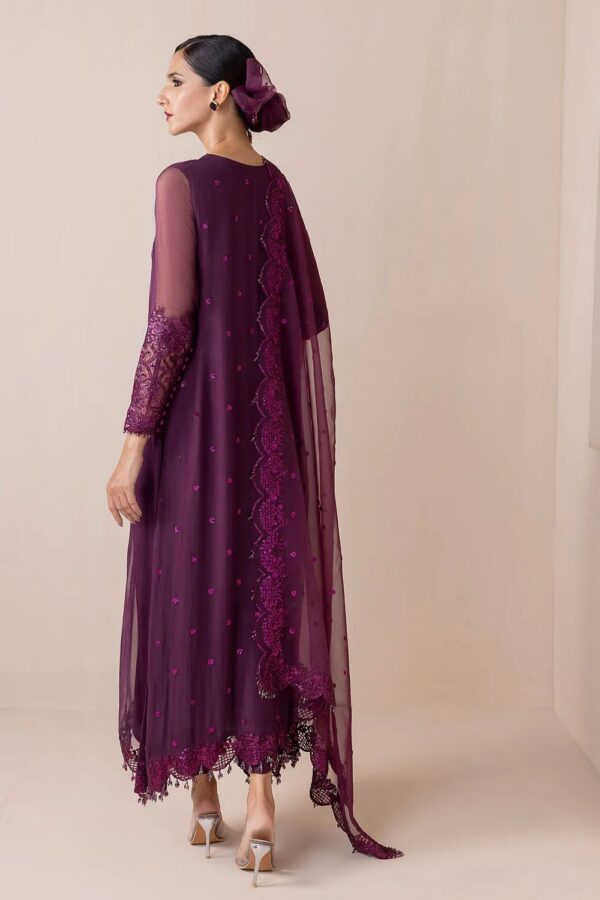 Elegant Baroque Chiffon & Organza 3-Piece Ensemble - Image 2