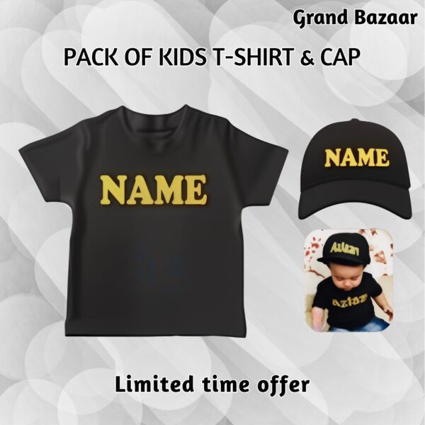 Exclusive Deal – Customized Kids T-Shirt + Cap Pack – Only Rs. 1100! - Image 3