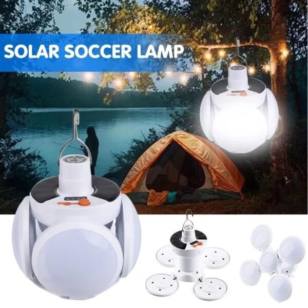Solar 2-in-1 Foldable Hanging Light with 5 Bulbs – Efficient & Portable Lighting Solution - Image 4