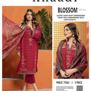 Blossom Lawn 3-Piece Suit – Elegant Embroidery with Chiffon Dupatta