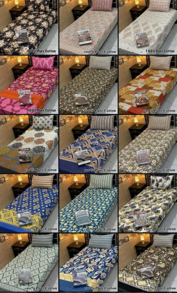 Luxurious 100% Pure Cotton 2-Piece Bedsheet Set