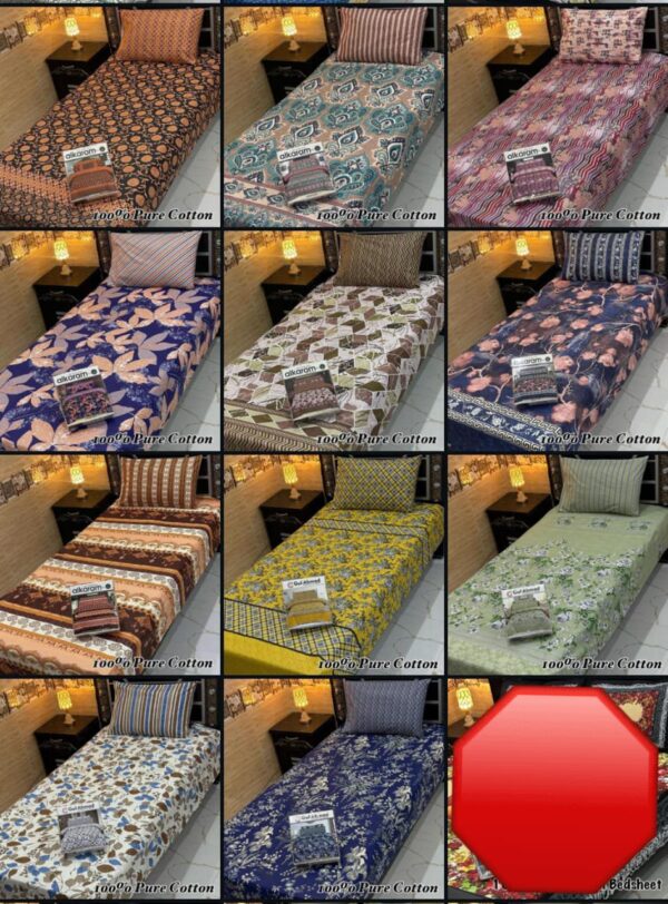 Luxurious 100% Pure Cotton 2-Piece Bedsheet Set - Image 2