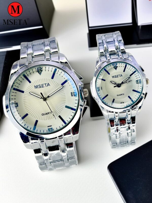 Elegant MSETA Classic Couple Watches – Perfect Gift for Two - Image 3