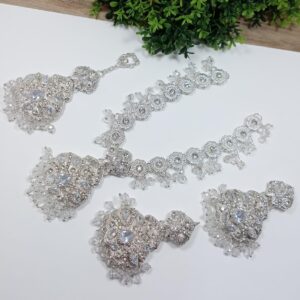 Stylish Barik Stone Zarcoon Necklace Set – New Design in 5 Elegant Colors