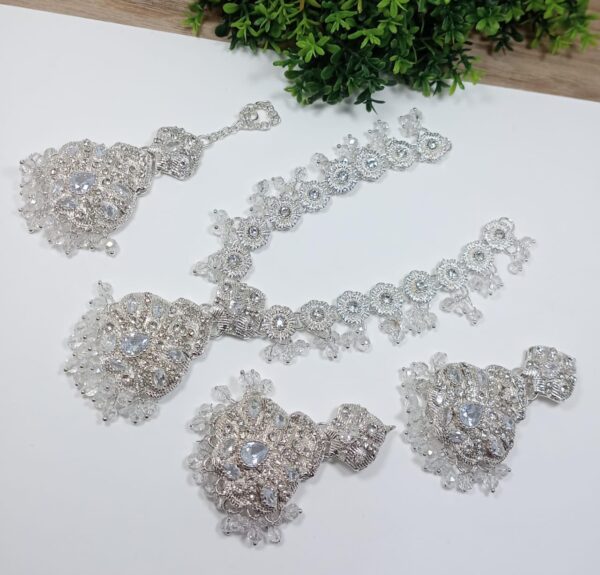 Stylish Barik Stone Zarcoon Necklace Set – New Design in 5 Elegant Colors