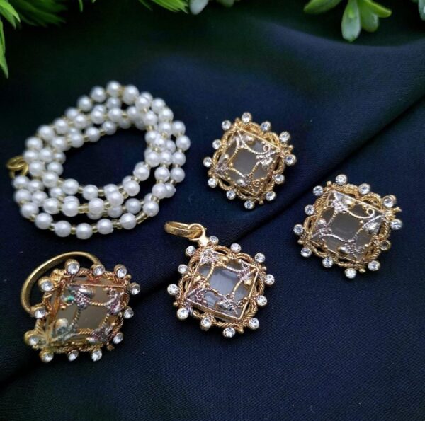 New Turkish-Egyptian Fancy Combo Set with Adjustable Ring – Mixed Colors Now Available - Image 2