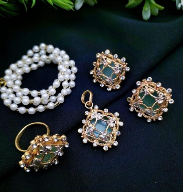New Turkish-Egyptian Fancy Combo Set with Adjustable Ring – Mixed Colors Now Available - Image 5