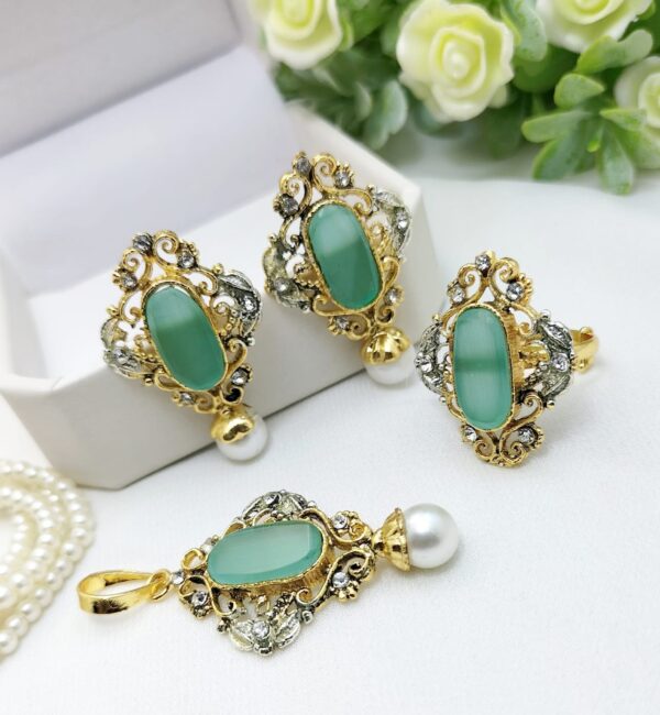 Trendy Turkish-Egyptian Combo Set with Adjustable Ring – 6 Elegant Colors - Image 5