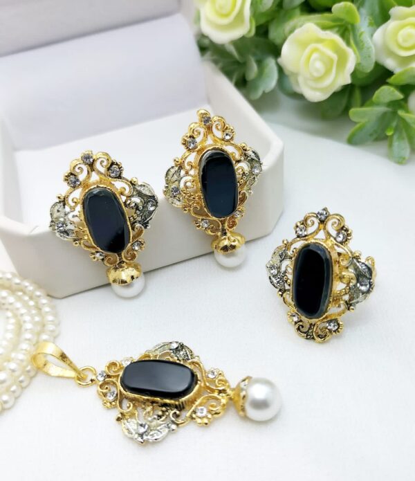 Trendy Turkish-Egyptian Combo Set with Adjustable Ring – 6 Elegant Colors - Image 3
