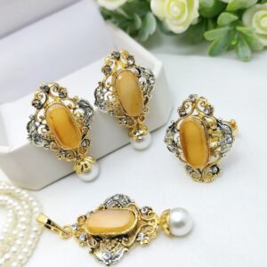 Trendy Turkish-Egyptian Combo Set with Adjustable Ring – 6 Elegant Colors