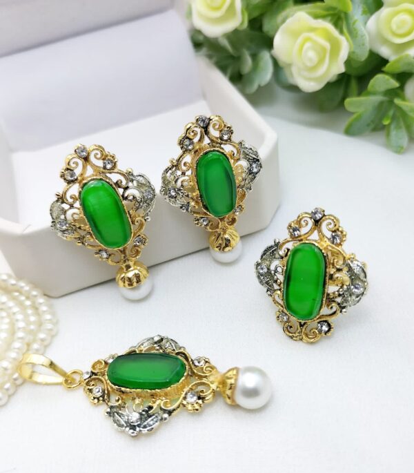 Trendy Turkish-Egyptian Combo Set with Adjustable Ring – 6 Elegant Colors - Image 6