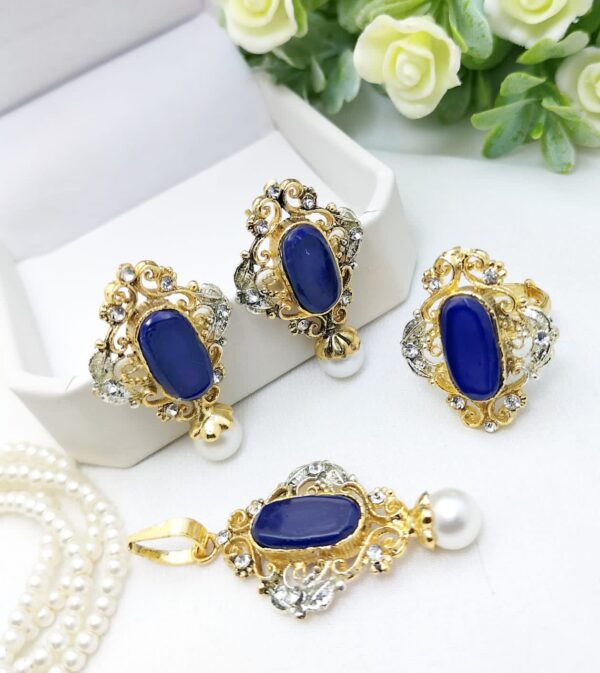 Trendy Turkish-Egyptian Combo Set with Adjustable Ring – 6 Elegant Colors - Image 2