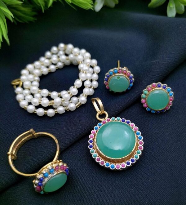 Elegant Turkish-Egyptian Combo Set with Ring – Adjustable and Stylish