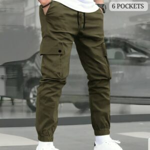 Restocked Cotton Cargo Trousers – Premium Stitching with 6 Pockets