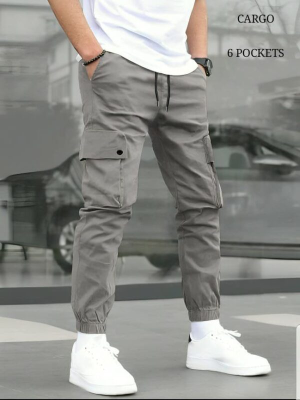 Restocked Cotton Cargo Trousers – Premium Stitching with 6 Pockets - Image 4