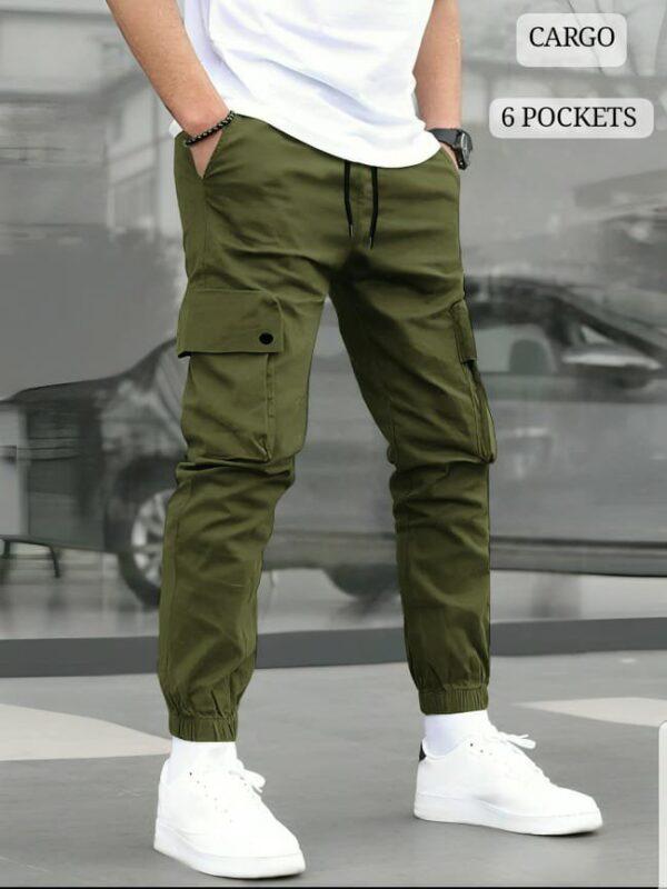 Restocked Cotton Cargo Trousers – Premium Stitching with 6 Pockets - Image 5