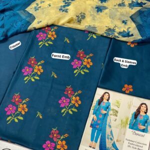 Bareeze 3PC Fully Embroidered Lawn – Elegant Summer Volume 25 Collection 5