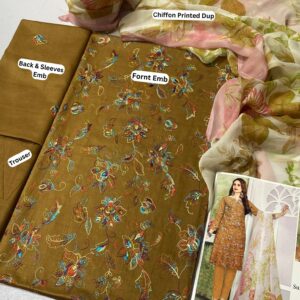 Bareeze 3PC Fully Embroidered Lawn – Elegant Summer Volume 25 Collection 8