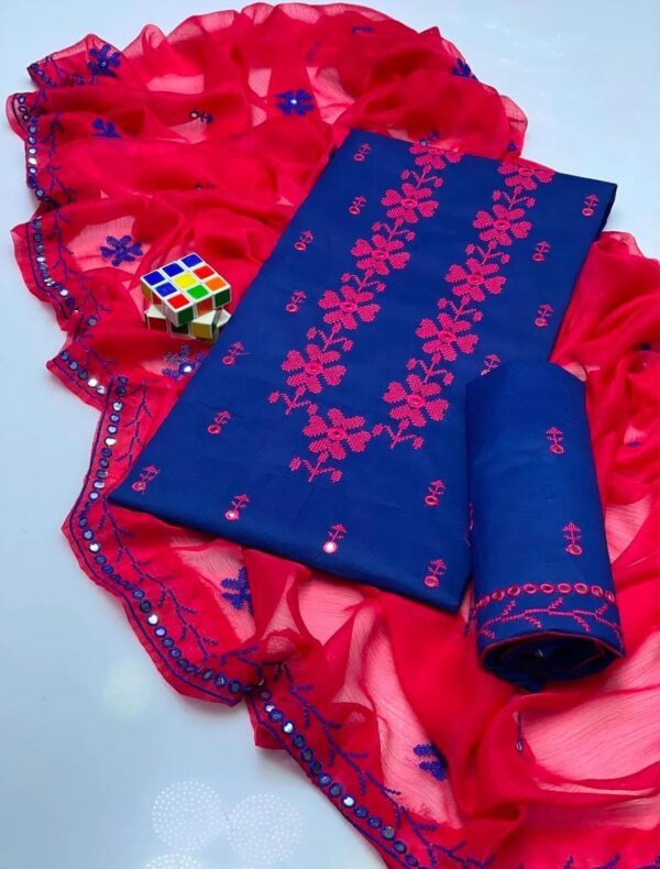 Luxury 3-Piece 09MM Sequence Embroidered Lawn – Summer Glam 2K25 Edition - Image 8