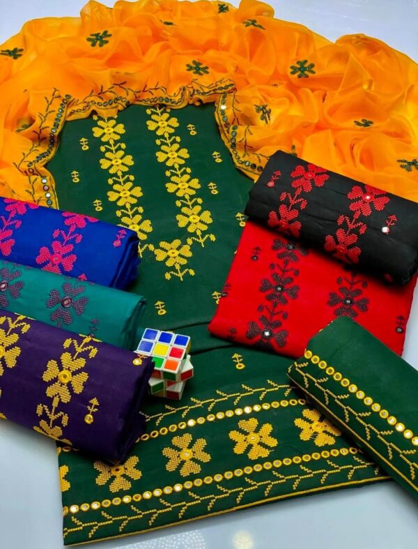 Luxury 3-Piece 09MM Sequence Embroidered Lawn – Summer Glam 2K25 Edition - Image 6