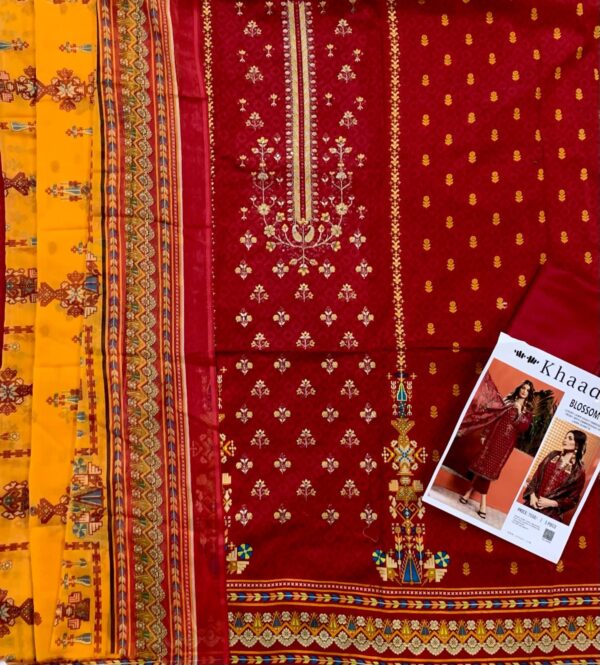 Blossom Lawn 3-Piece Suit – Elegant Embroidery with Chiffon Dupatta - Image 6