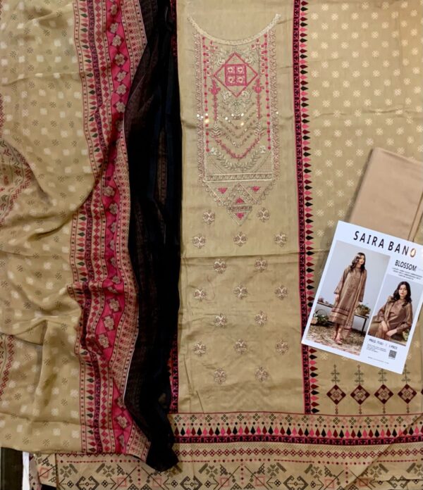 Blossom Lawn 3-Piece Suit – Elegant Embroidery with Chiffon Dupatta - Image 4