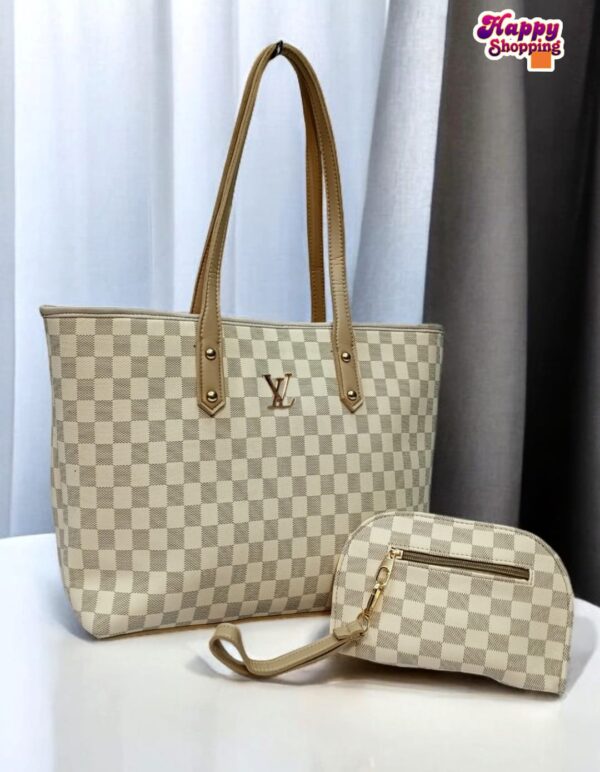 Master Quality LV 2-Piece Shoulder Bag Set for Girls – Stylish & Spacious - Image 3