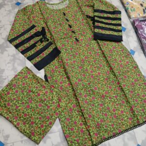 Elegant Handwork 2-Piece in Digital Lawn – Refined Style for Quality Lovers