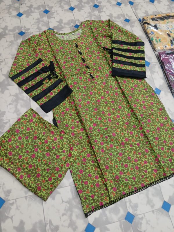 Elegant Handwork 2-Piece in Digital Lawn – Refined Style for Quality Lovers