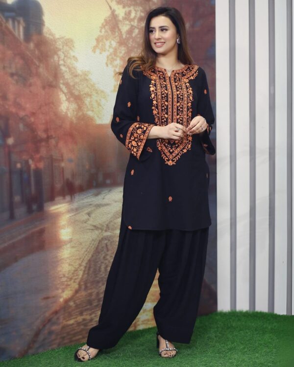 Sofia 2PC Embroidered Summer Lilen Set – Stylish Comfort for Rs. 2300 - Image 9