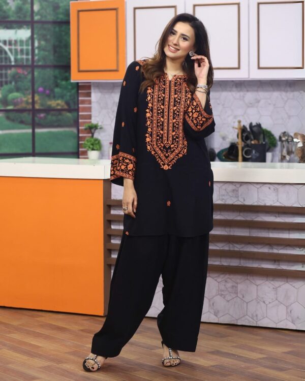 Sofia 2PC Embroidered Summer Lilen Set – Stylish Comfort for Rs. 2300 - Image 2