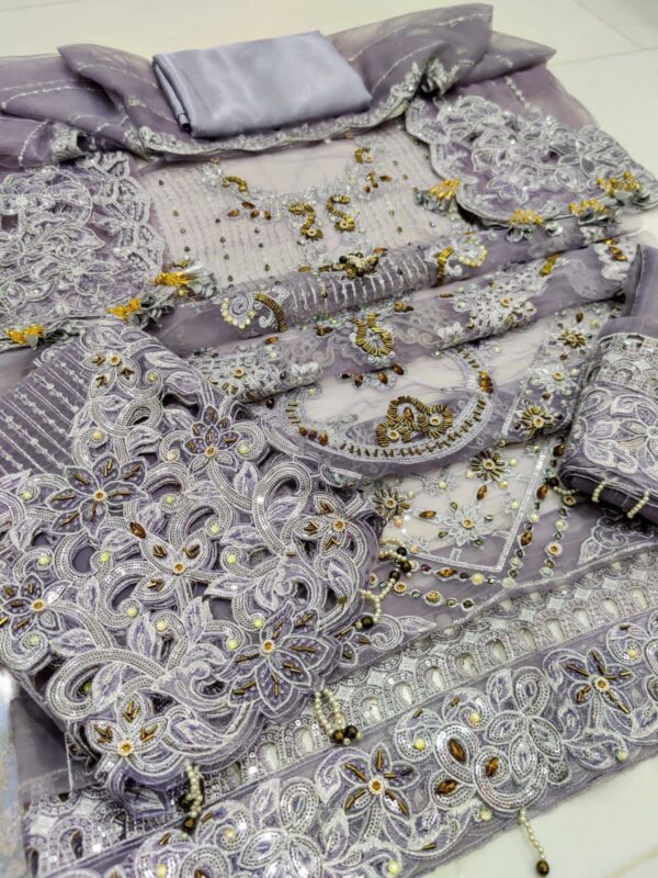 Maria B Ice Grey Edition 2023 – Exquisite Organza Embroidered Collection - Image 2